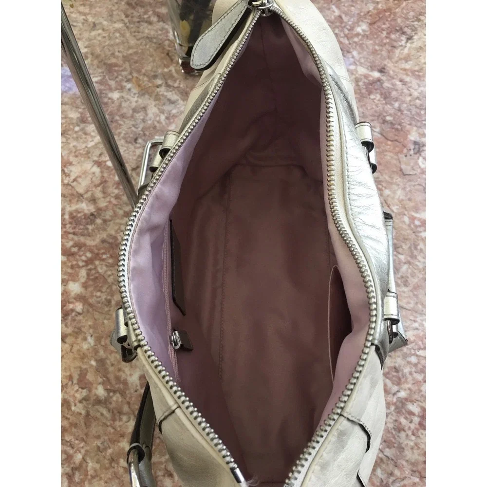 COACH‎ ASHLEY IVORY/CREAM LEATHER CONVERTIBLE TRAVEL SATCHEL TOTE BAG F19247